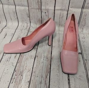 BCBG square toe heels